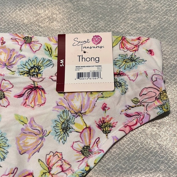 Secret Treasures Wide Band High Cut Thong Panties Multicolor - Picture 3 of 5